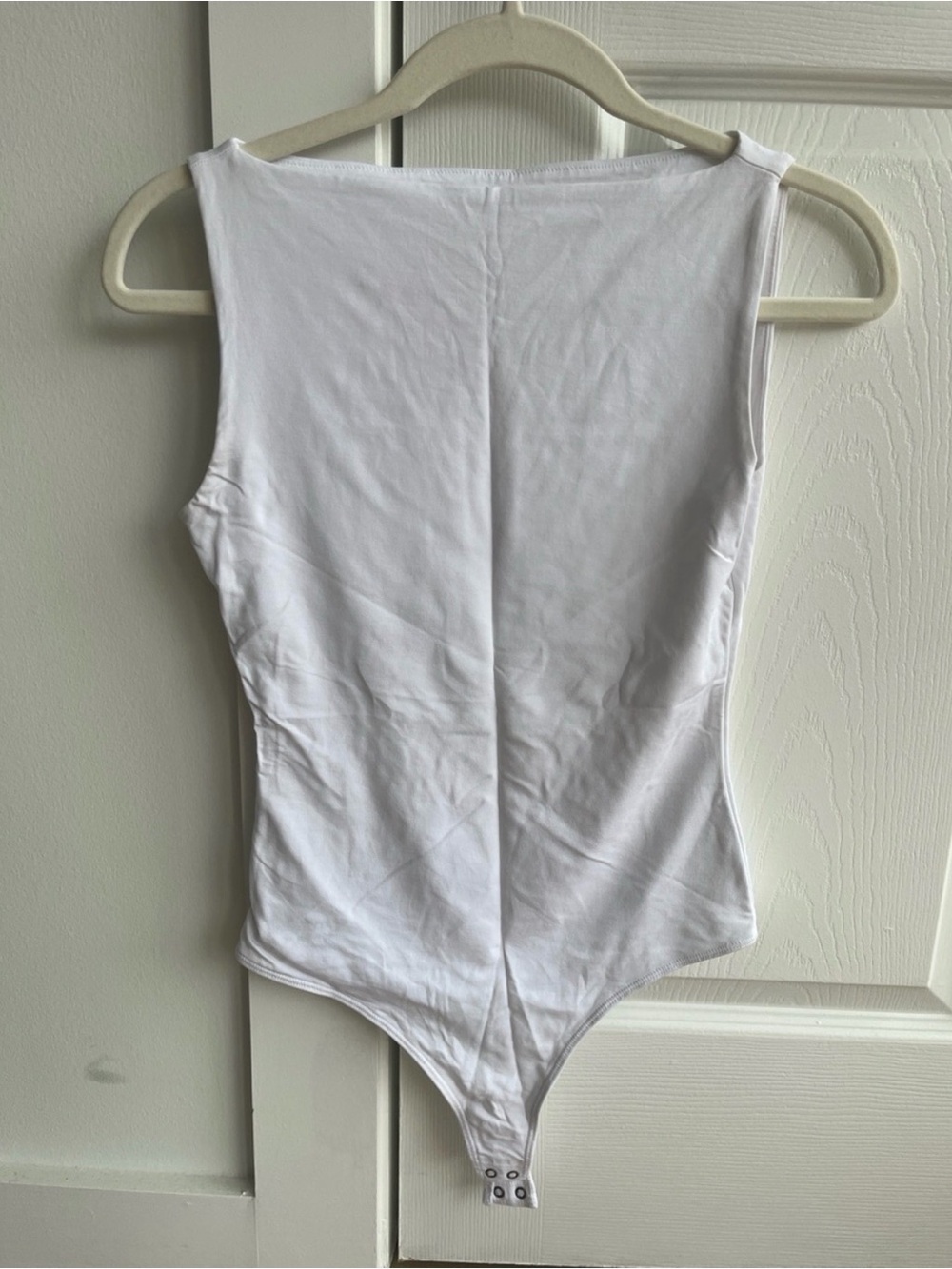 Abercrombie & Fitch White Sleeveless Bodysuit